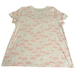 Torrid pink flamingo print graphic classic fit tee size 0